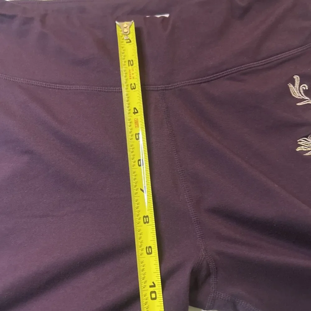 Betsy Johnson Performance Leggings capri purple embellished pull on size XL - Picture 9 of 12